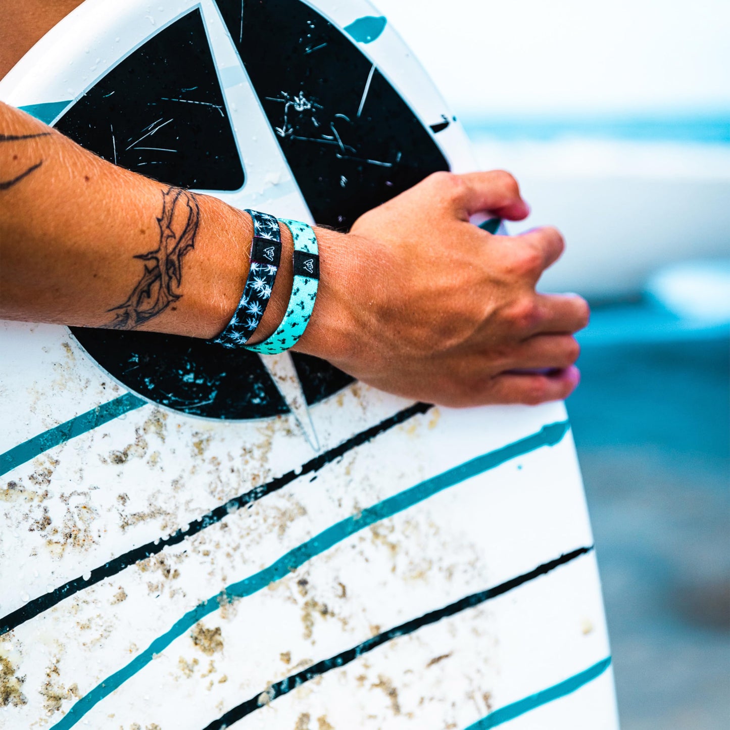 Hang Loose Bands - Coastal Surfer Beach Bracelet for Men, Women & Teens - Comfy Summer - Boho Reversible Wristband- Rise N Shine