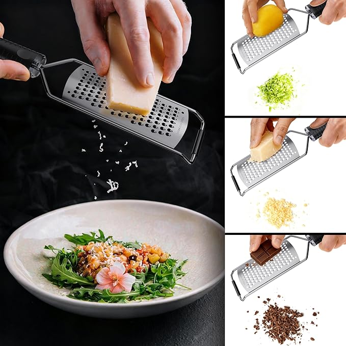 Cheese Grater with Non-Slip Handle, Extra Coarse Grater,L12" X W2.5"