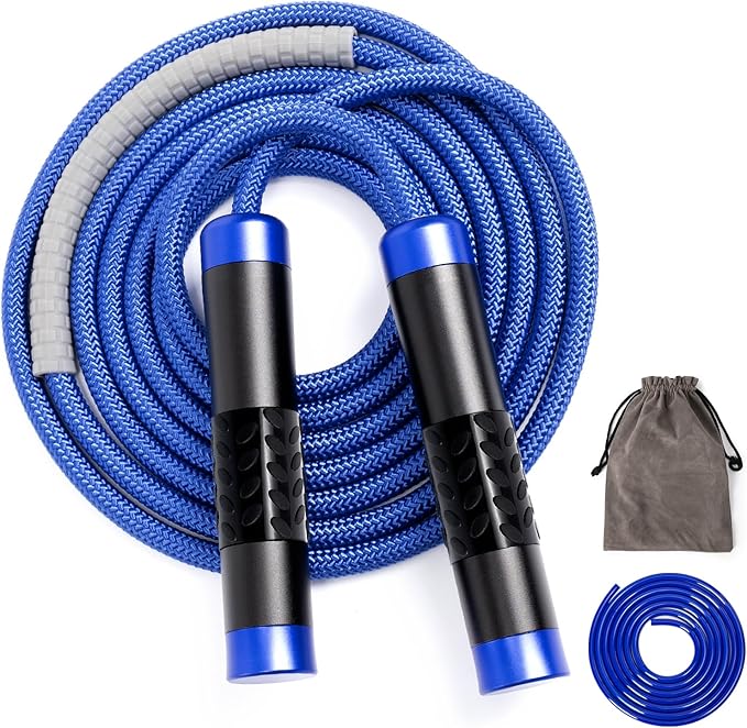 Reedvales 1LB Weighted Jump Ropes for fitness Women Men, Aluminum Handles for MMA, Boxing, CrossFit, Weight-loss Workouts,...