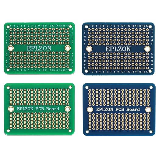 Solderable Breadboard Mini PCB Board Gold-Plated Solder Breadboard for DIY Electronics Projects Apply to Arduino Soldering Projects 2.0"x1.5" Mixed Color(Pack of 6 Pcs)