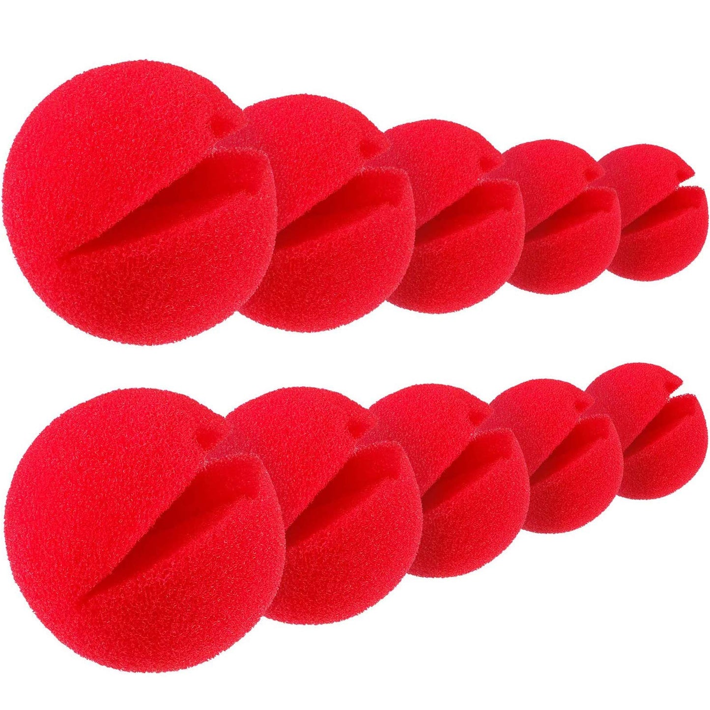 meekoo 10 Packs 10/40 Pack Red Clown Nose Red Foam Sponge Nose for Halloween Christmas Cosplay Comic Party Supplies