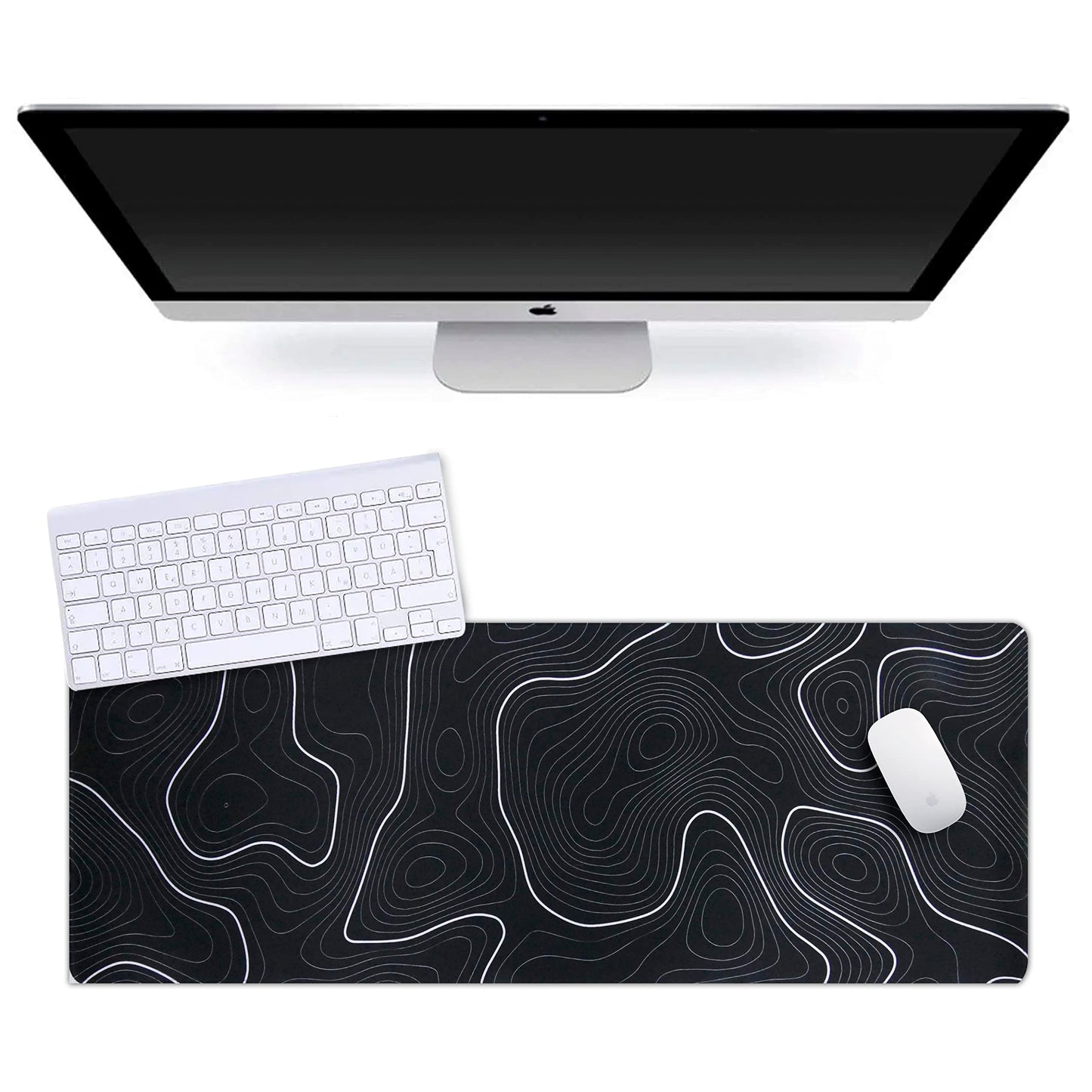 Viorichve Large Gaming Mouse Pad Extended Big XXL Mouse Pad Keyboard Laptop Computer Desk Mat with Non-Slip Base Stitched Edge for Home Office Gaming Work
