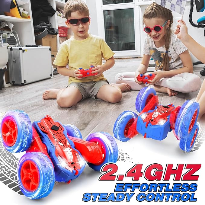 Dolanus Remote Control Car for 3 4 5 6 7 8 10 12 Year Old Boys, Spider Toys for Ages 8-13 3-5 Boys, Birthday Gifts for Boy Kids