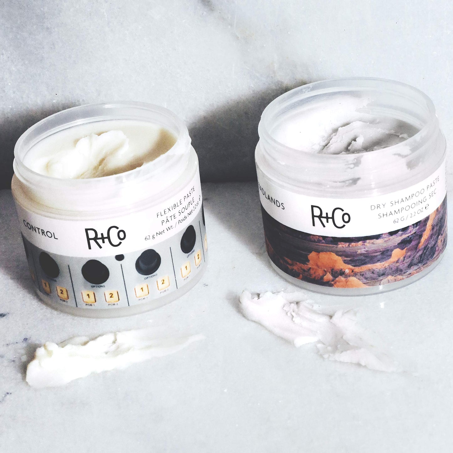 R+Co Control Flexible Paste | Strong, Buildable Hold | Semi-Matte Finish | Never Stiff | 62 g / 2.2 oz