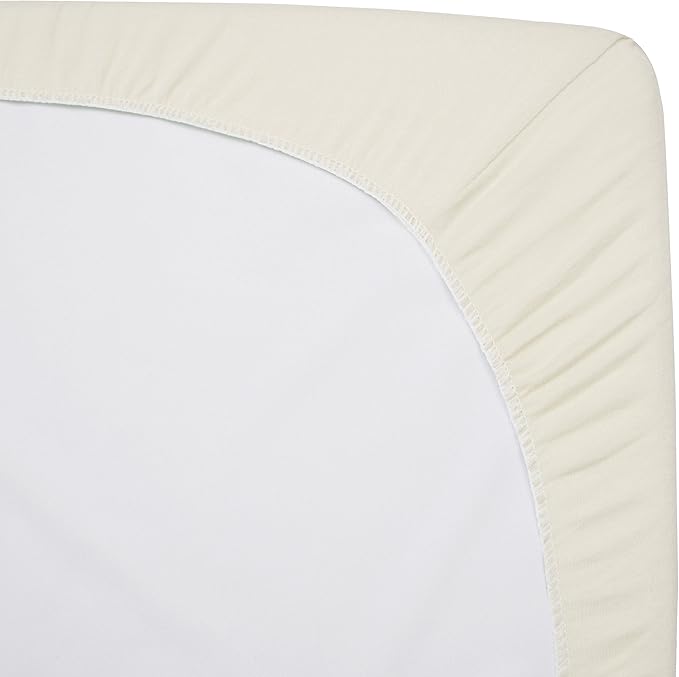 American Baby Company 2 Pack 100% Natural Cotton Fitted Cradle/Bassinet Sheets 36" x 18" - Soft, Breathable & Hypoallergenic Bed Sheets, Ecru, Neutral for Boys & Girls