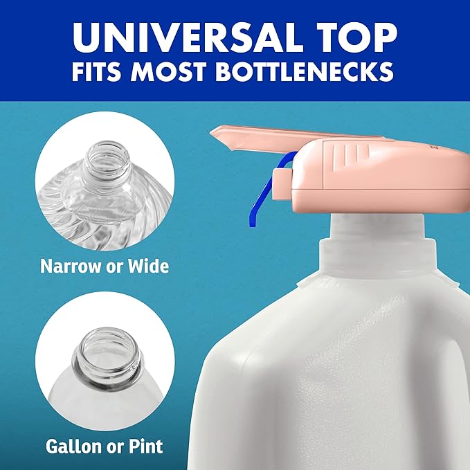 The Magic Tap Automatic Drink Dispenser: Hands-Free Milk, Beverage Dispenser, Drink Dispenser for Fridge Juice, Gifts for Women & Men: 1 Pack Peach