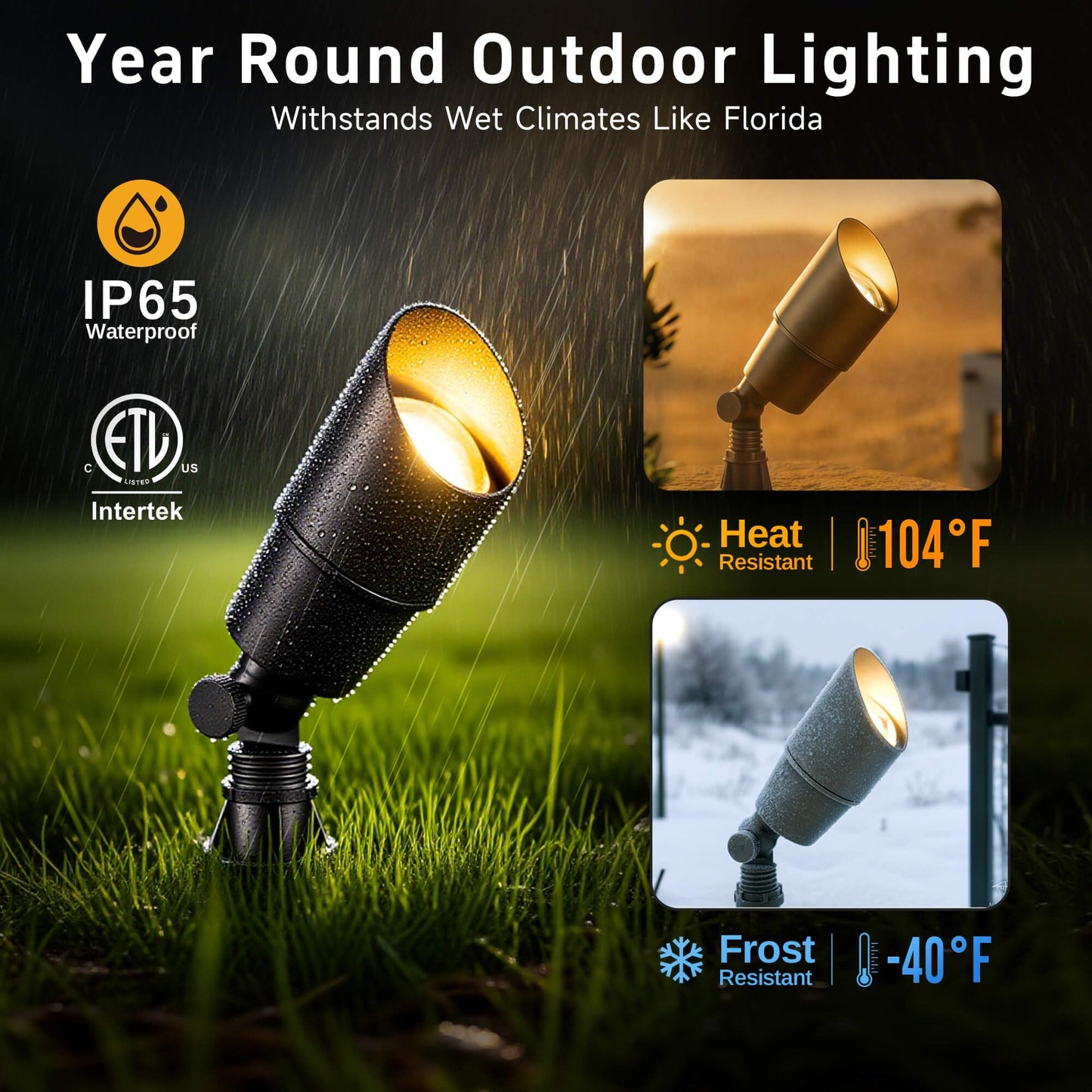 Gardenreet Landscape Spotlights - Brass Uplight Led 12V, Ip65 Waterproof, 5W 2700K Warm White, 1-Pack, Antique Bronze