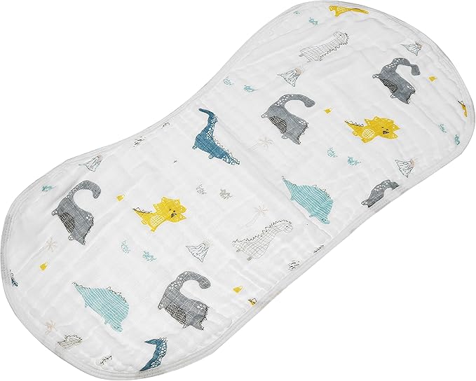 ShoppeWatch Muslin Burp Cloths Baby Burping Bibs 100% Organic Cotton 5-Pack Large 6 Layers Thick Soft Absorbent Cloth Spit Up Dribble Towels Rags for Newborns & Babies Unisex Shower Gift BB20