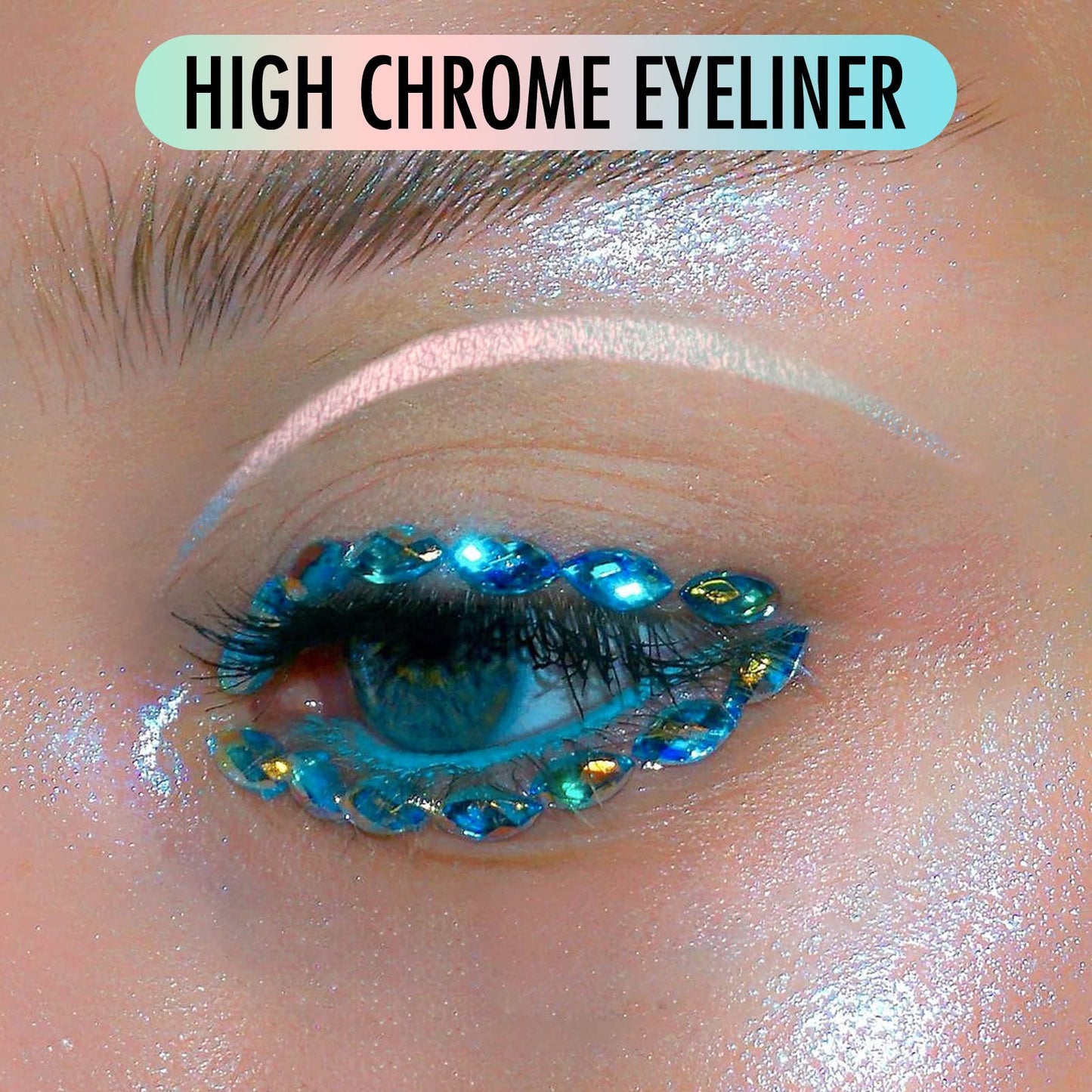 BEPHOLAN Pink Blue Eyeliner Pencil,2-in-1 Color Waterproof Glitter Gel Eye Liner Highligter,Mermaid Korean Makeup Waterline Eyel