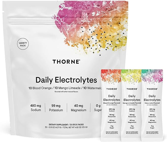 THORNE - Daily Electrolytes - Zero Sugar & Low-Calorie Electrolyte Powder Drink Mix - Flavors Derived from Natural Sources...