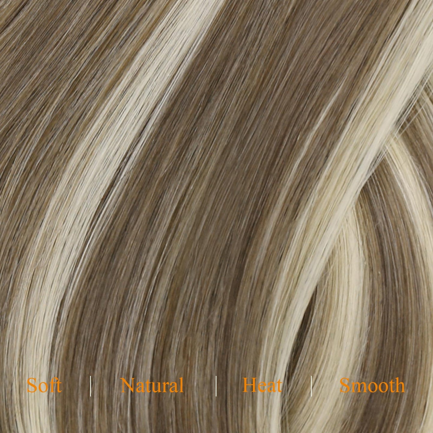 Easyouth Clip in Hair Extensions Highlight Remy Human Hair Clip in Extensions Light Brown with Highlight Blonde Straight Clips o