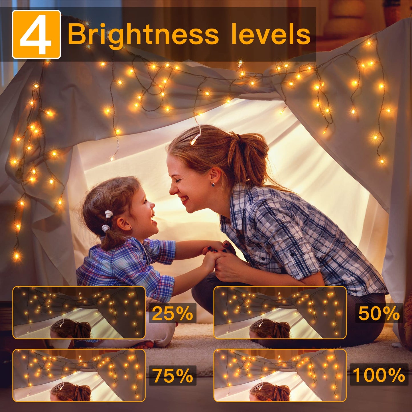 Ollny Icicle Lights Outdoor 594 Led Warm White, Waterproof, 49Ft With Remote, 8 Modes, Model Hg-29V594Bc