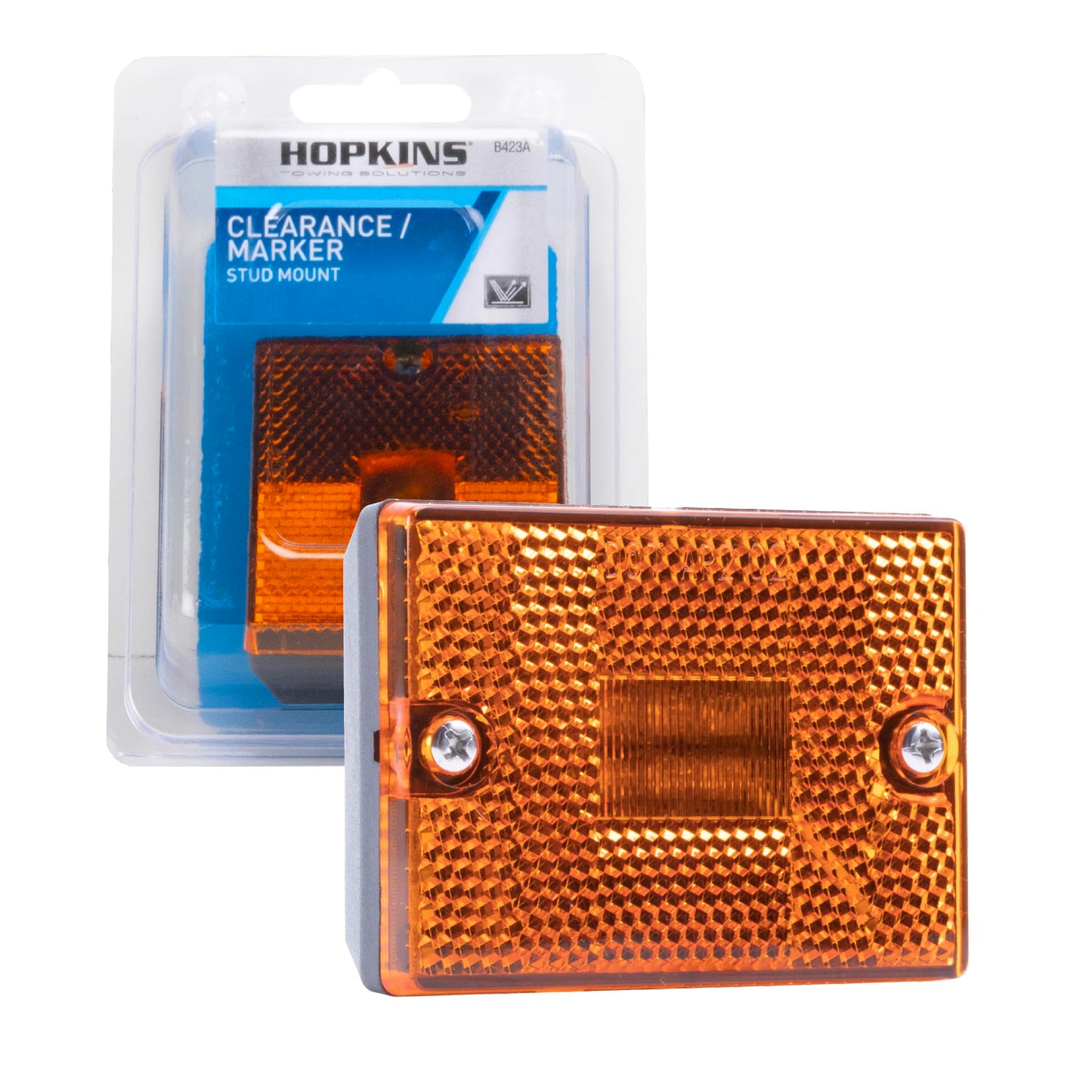 Blazer International B423A Rectangular Amber Clearance/Side Marker Light, 1 Count, Durable Acrylonitrile Butadiene Styrene Material