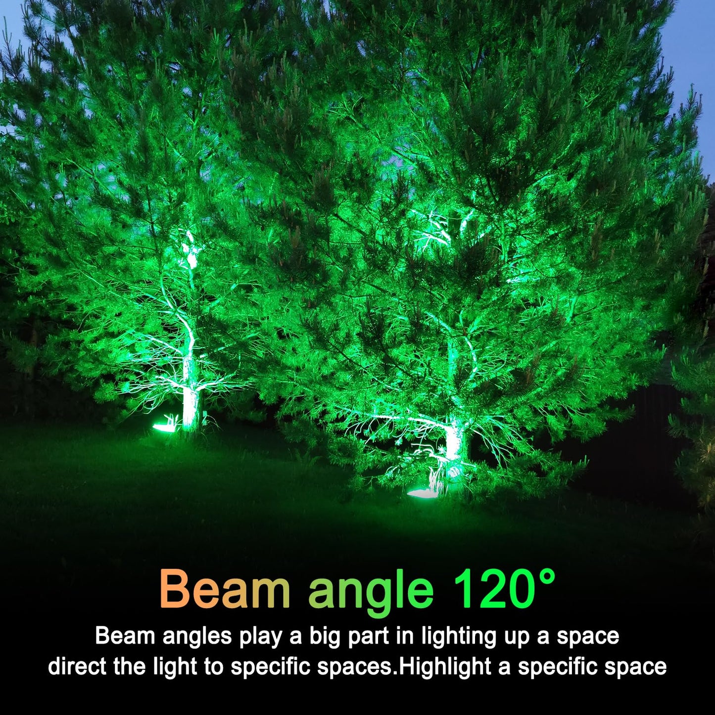 LOXYEE PAR38 Flood Light Bulb 20W Equivalent, Dimmable, E26 Base, Green, 4 Pack