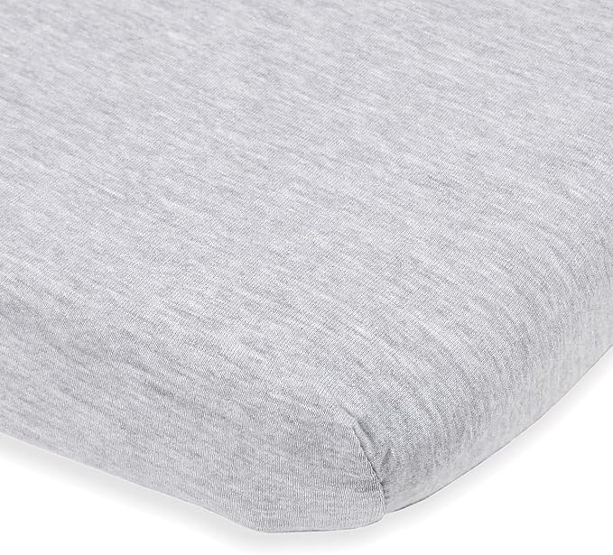 Bassinet Fitted Sheet Compatible with MiClassic Bassinet – Fits 20 x 35 Bedside Sleeper Mattress Perfectly – No-Bunching – Snuggly Soft Breathable Jersey Cotton