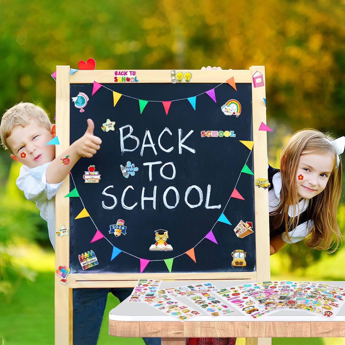 UPINS 12 Sheets Back to School 3D Cute Puffy Stickers - First Day of School Teacher Foam Stickers - Welcome Back Gifts for Students Classroom Reward DIY Crafts Decorations