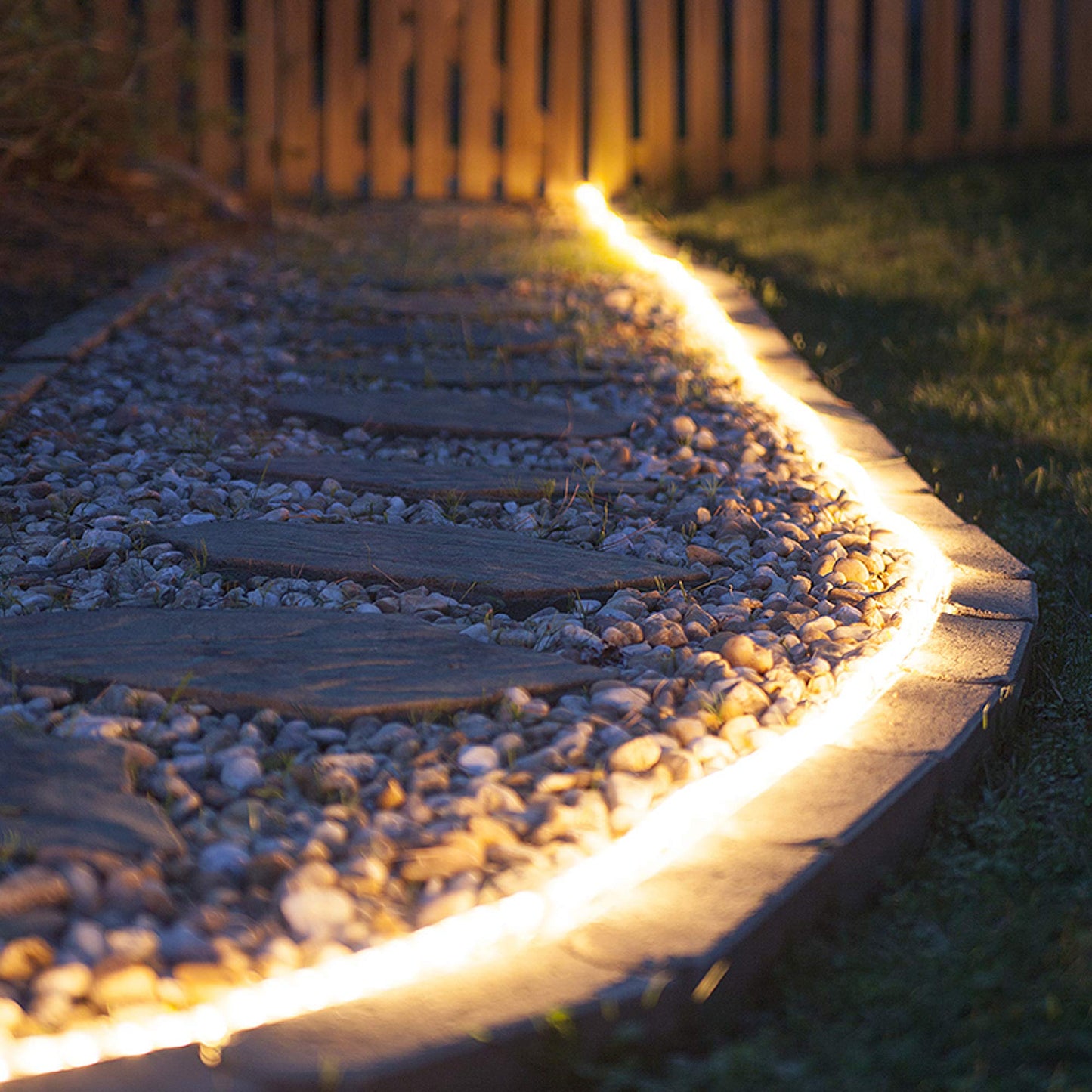 Wintergreen Lighting 18 Led Warm White Rope Light  Flexible Light Rope String Light Outdoor - Bedroom Led Light Rope  120V   Inch  2-Wire