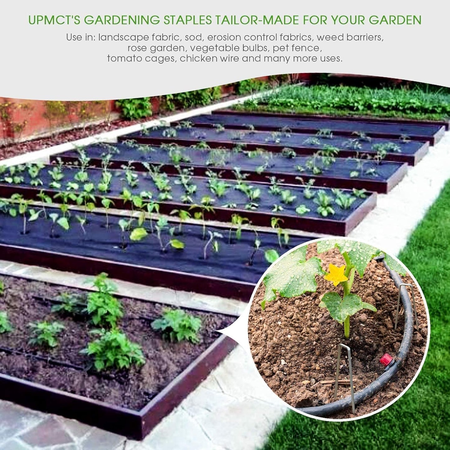 12 Inch Galvanized Garden Landscape Staples Stakes, 25 50 100 PCS Anti-Rust Garden Staples U-Shaped Landscape Pins for Secure Lawn Fabric (100, 12 Inch)