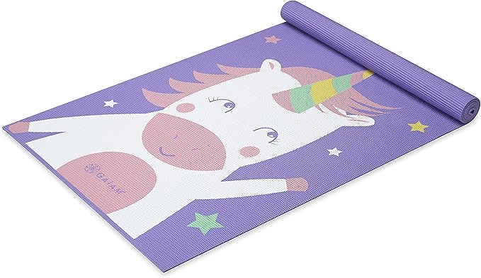 Gaiam Kids Yoga Mat Exercise Mat, Yoga for Kids with Fun Prints - Playtime for Babies, Active & Calm Toddlers and Young Ch...