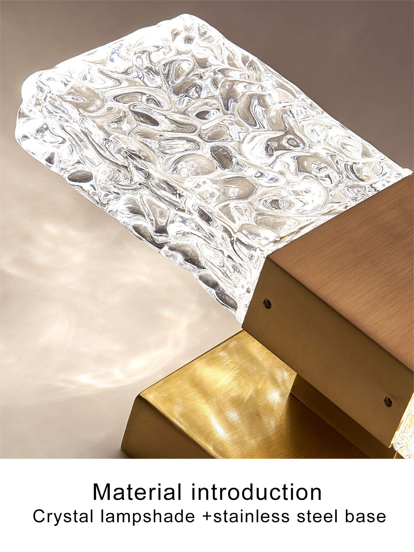 OYLYW Modern LED Vanity Light Brushed Gold Stainless Steel 1 Light JQ1428-1TG