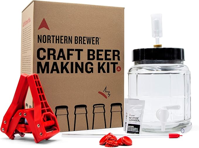 Northern Brewer - Siphonless 1 Gallon Craft Beer Making Starter Kit, Equipment and Beer Recipe Kit (Irish Red Ale)