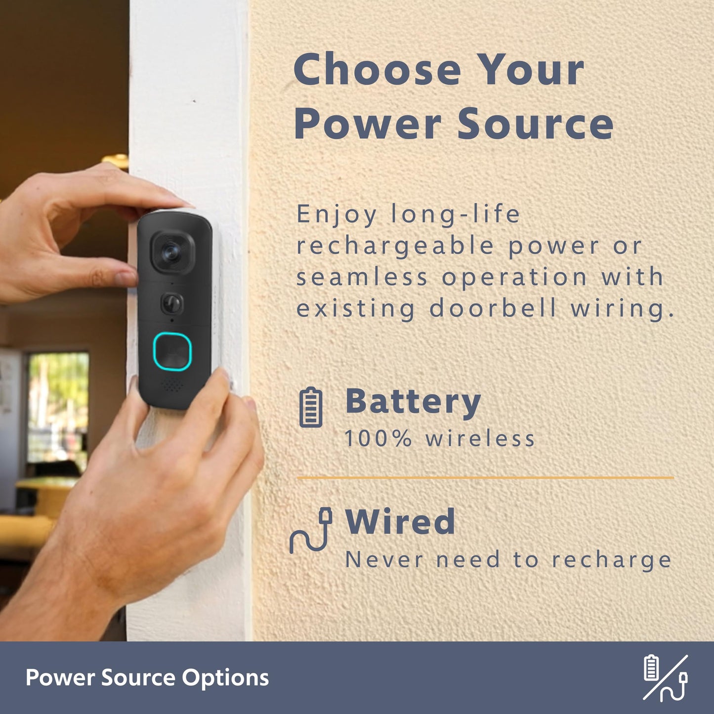 Swann Evo Video Doorbell: Hd Video, Wired Or Wire-Free, 140 Head-To-Toe View, Advanced Person/Sound/Motion Detection, Live View,