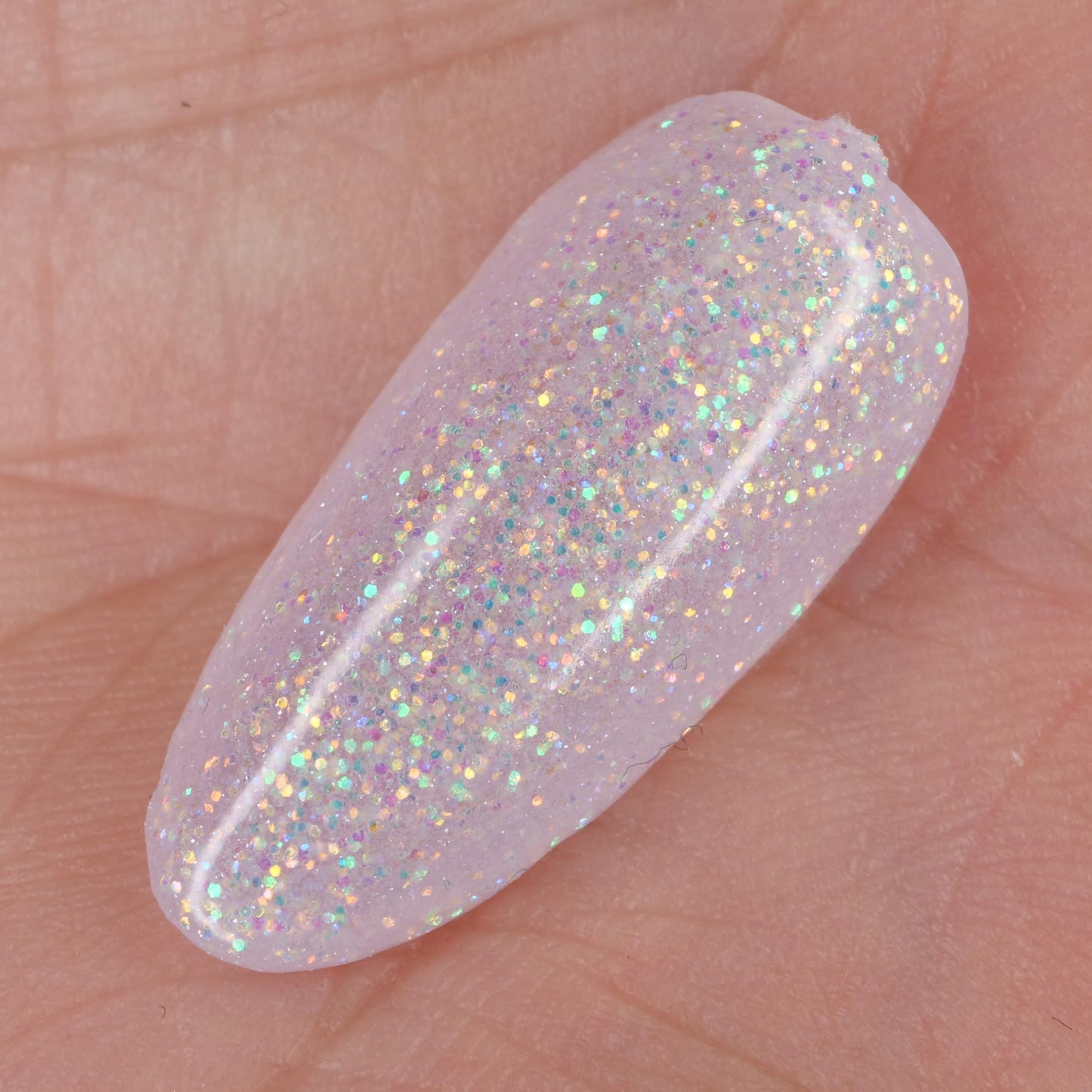 Glow in the dark White Glitter Nail Acrylic Powder Colors 1OZ APN69 Glows Purple