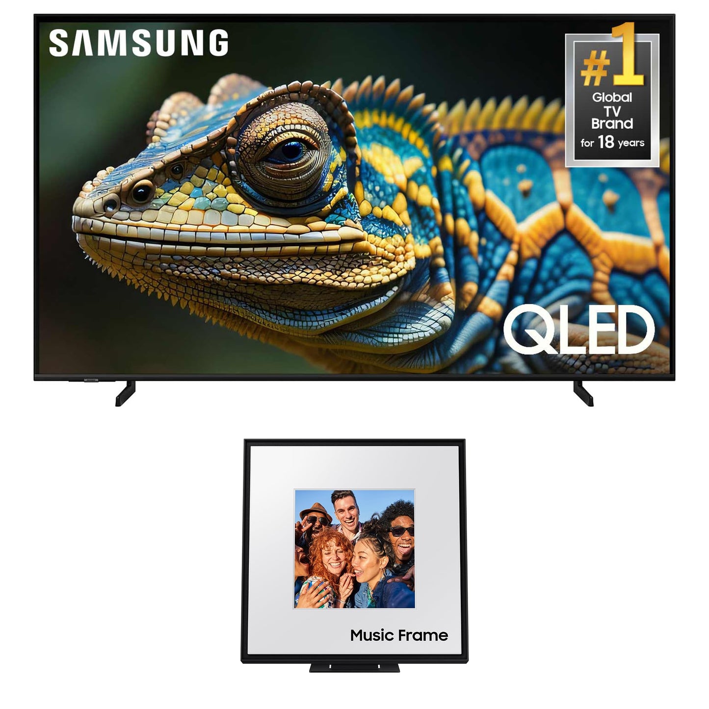 Samsung QN50Q60DAFXZA 50 Inch Q60D QLED 4K Smart TV with Quantum HDR and a Samsung HW-LS60D 2.0 Channel Photo Frame Speaker with Dolby Atmos (2024)