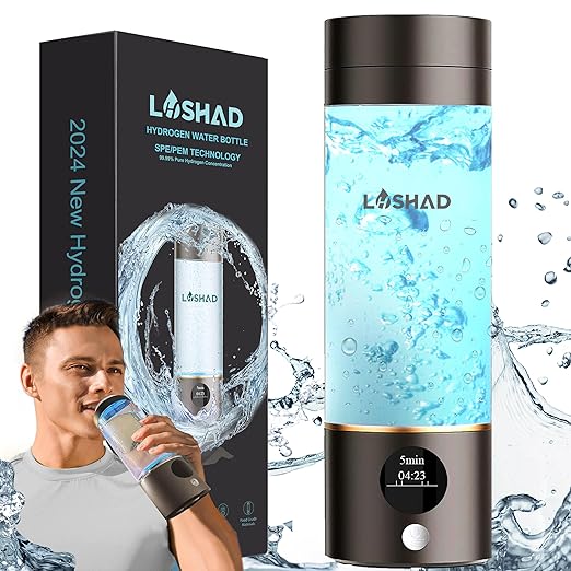 Hydrogen Water Bottle, Hydrogen Water Bottle Generator, 2024 Fifth-Generation Technology Hydrohealth Hydropure Water Maker Bottle, Aqua Fusion Healthy Best Hydration Portable Hydrogen Lonizer Machine