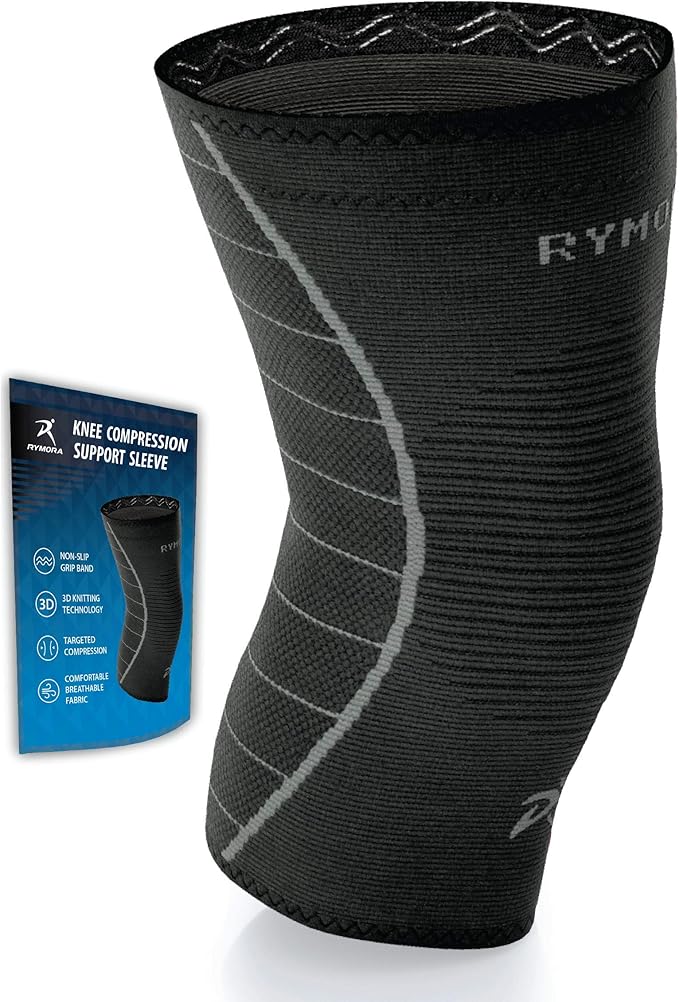 Rymora Knee Support Brace Compression Sleeves for Men and Women for Ligament Injury, Joint Pain Relief, Running, Arthriti...