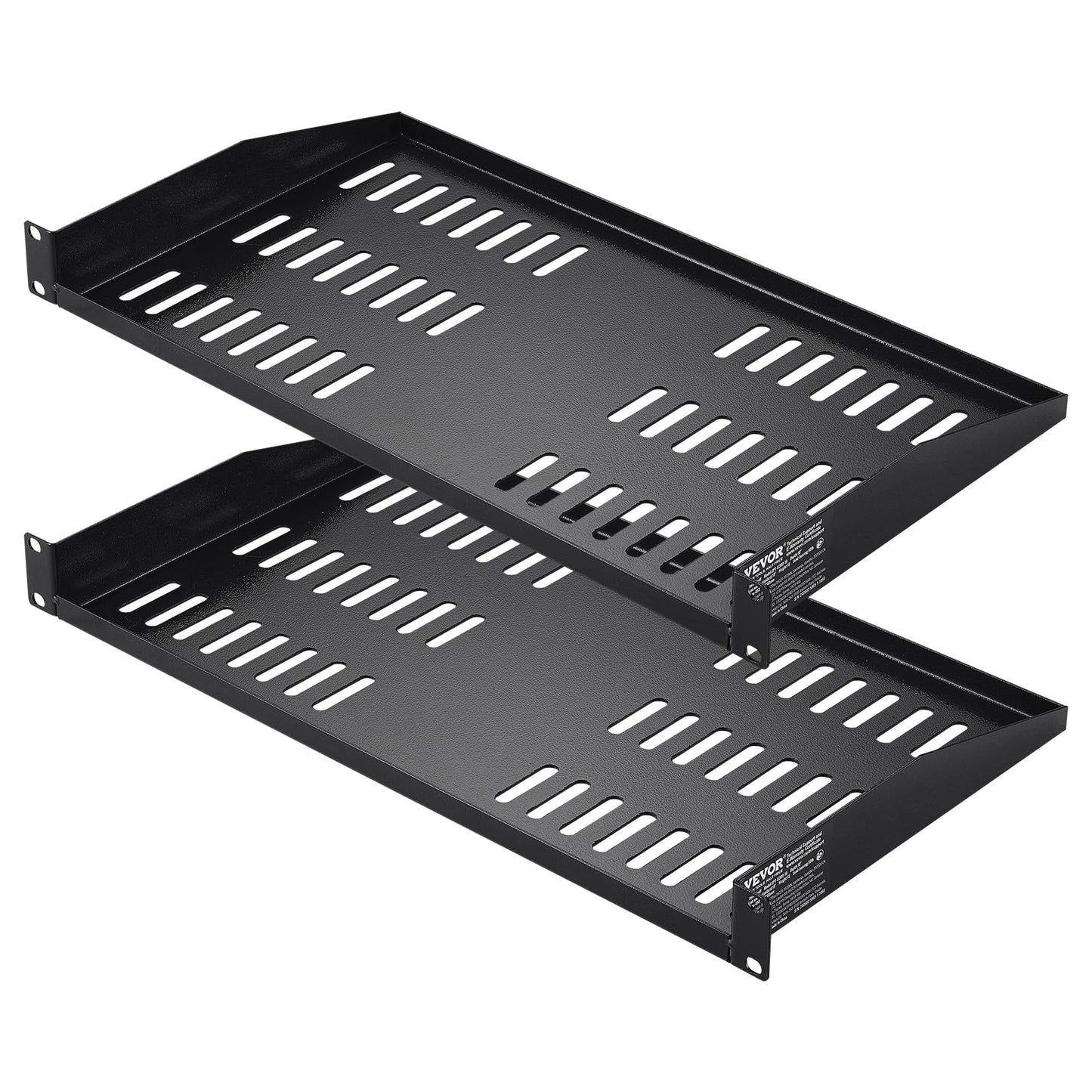 Vevor 4Pcs 1U Server Rack Shelf, Universal Vented Rack Mount Cantilever Tray For 19 Network Equipment Rack & Cabinet, 10 Deep Ra