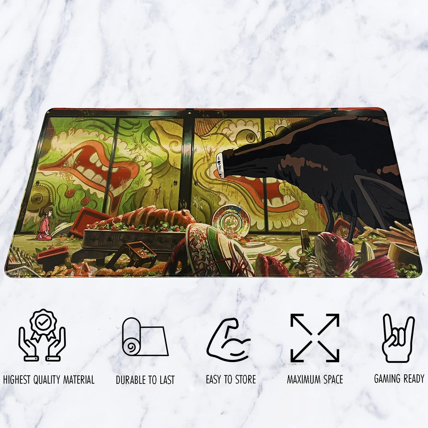 Anime XXL Extended Gaming Mouse Pad - Extra Large, Non Slip, Cute, Kawaii Mouse Pad - Keyboard and Mouse Desk Pad for Home Office and Study 31.5 x 15.7 in
