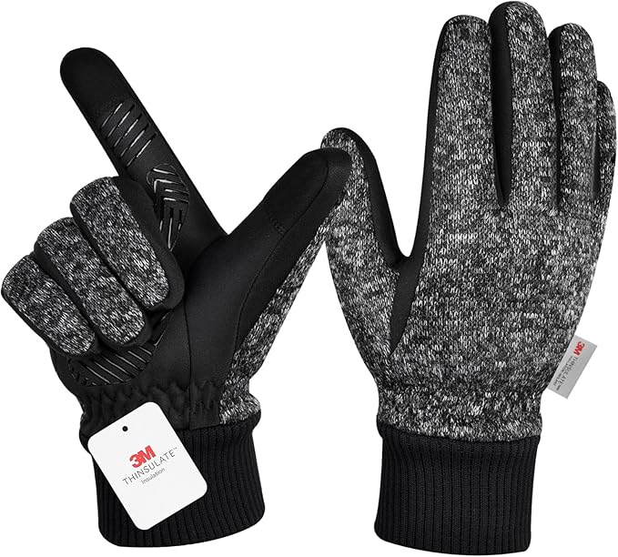 MOREOK Winter Gloves for Men/Women -10°F 3M Thinsulate Warm Touch Screen Snow Ski Bicycle Bike Gloves for Driving/Cycling/...