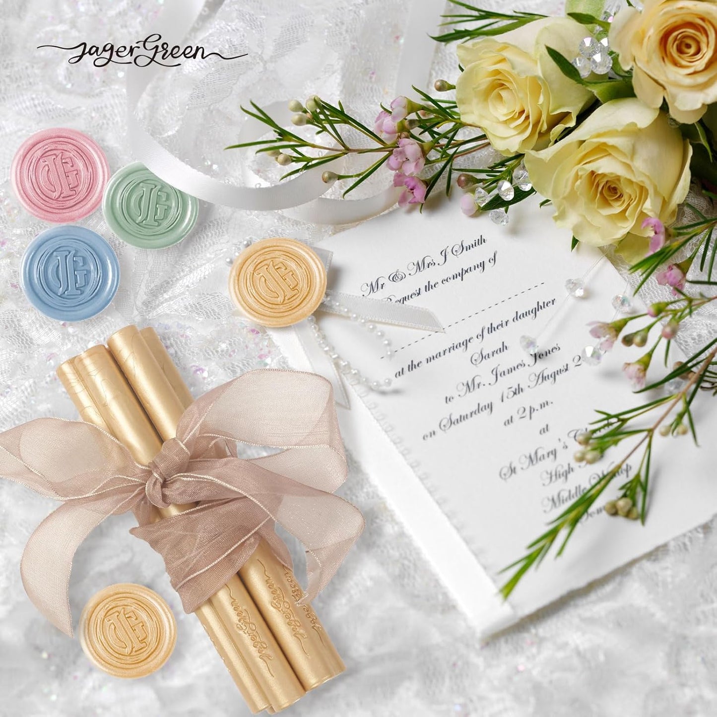 Glue Gun Wax Seal Sticks, 8 Pcs Pink Sealing Wax Sticks for Wedding Invitation Envelopes, Antique Stamp Seals, Letter Sealer, Scrapbook Supplies, Christmas Cards, Gifts Wrapping