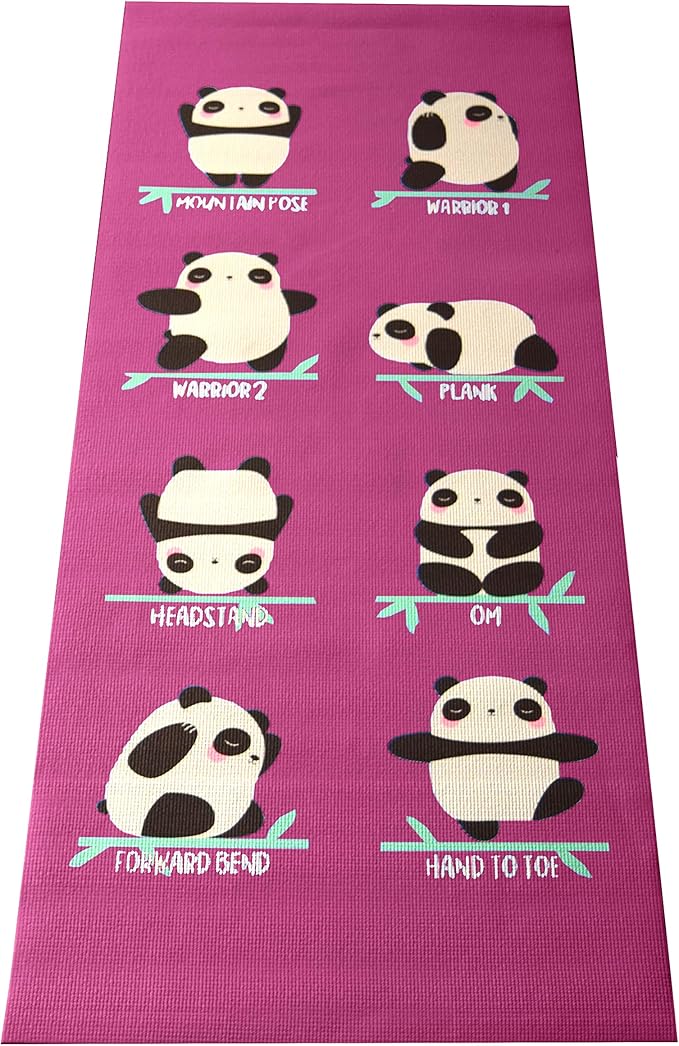 Bean Products Yoga Mat for Exercise - Non Slip Thick Comfortable Workout Floor Mat for Adults and Kids - Eco Friendly Fold...