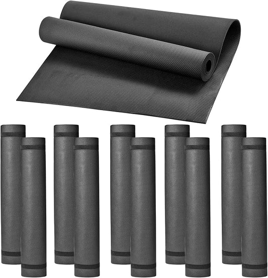 10 Pack Yoga Mats Bulk, 68'' x 24'' x 4mm Thick Black Yoga Mats for Kids and Adults, Anti-Slip Tear-Resistant Exercise Mat...