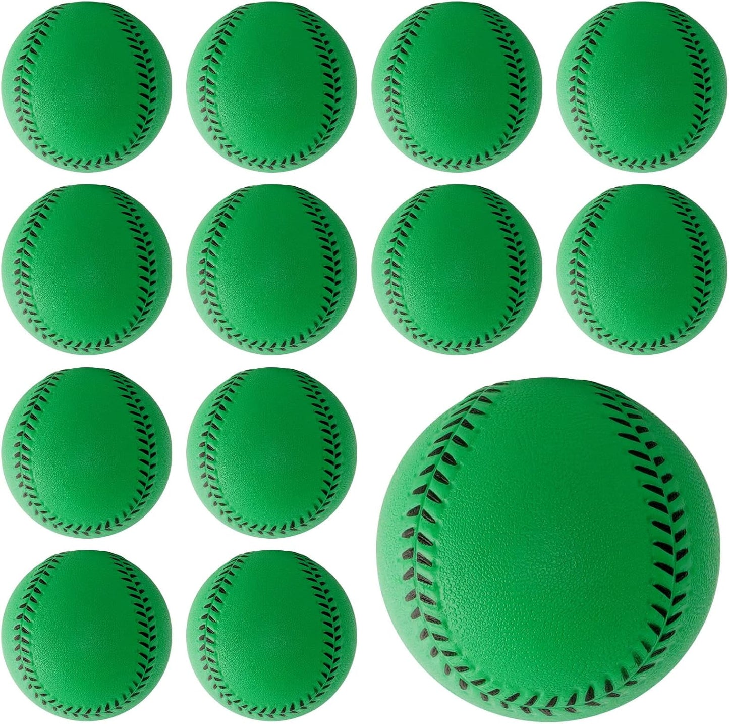 GKK Foam Baseballs 12 Pack Soft Baseballs for Youth Teenager Players Sports Foam Baseballs Training Balls for Hitting and Indoor or Outdoor Play