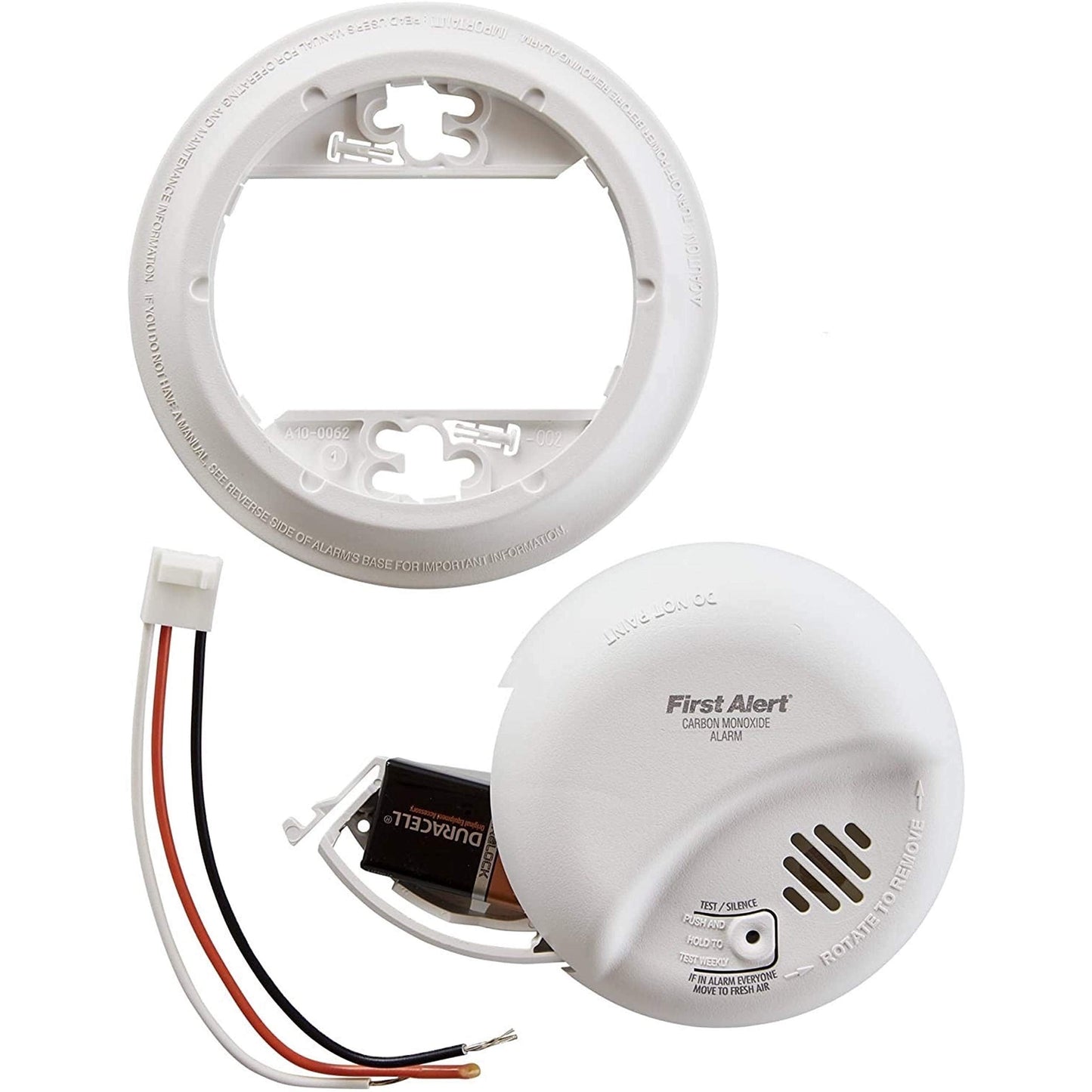 First Alert BRK Carbon Monoxide Detector, Hardwired Alarm with Battery Backup, CO5120BN, White