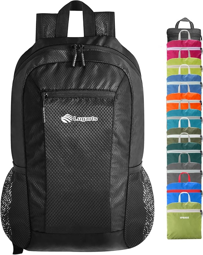 15L Water Resistant Hiking Daypack, Small Backpack Travel Outdoor, Lightweight Day Pack with Tool Loops