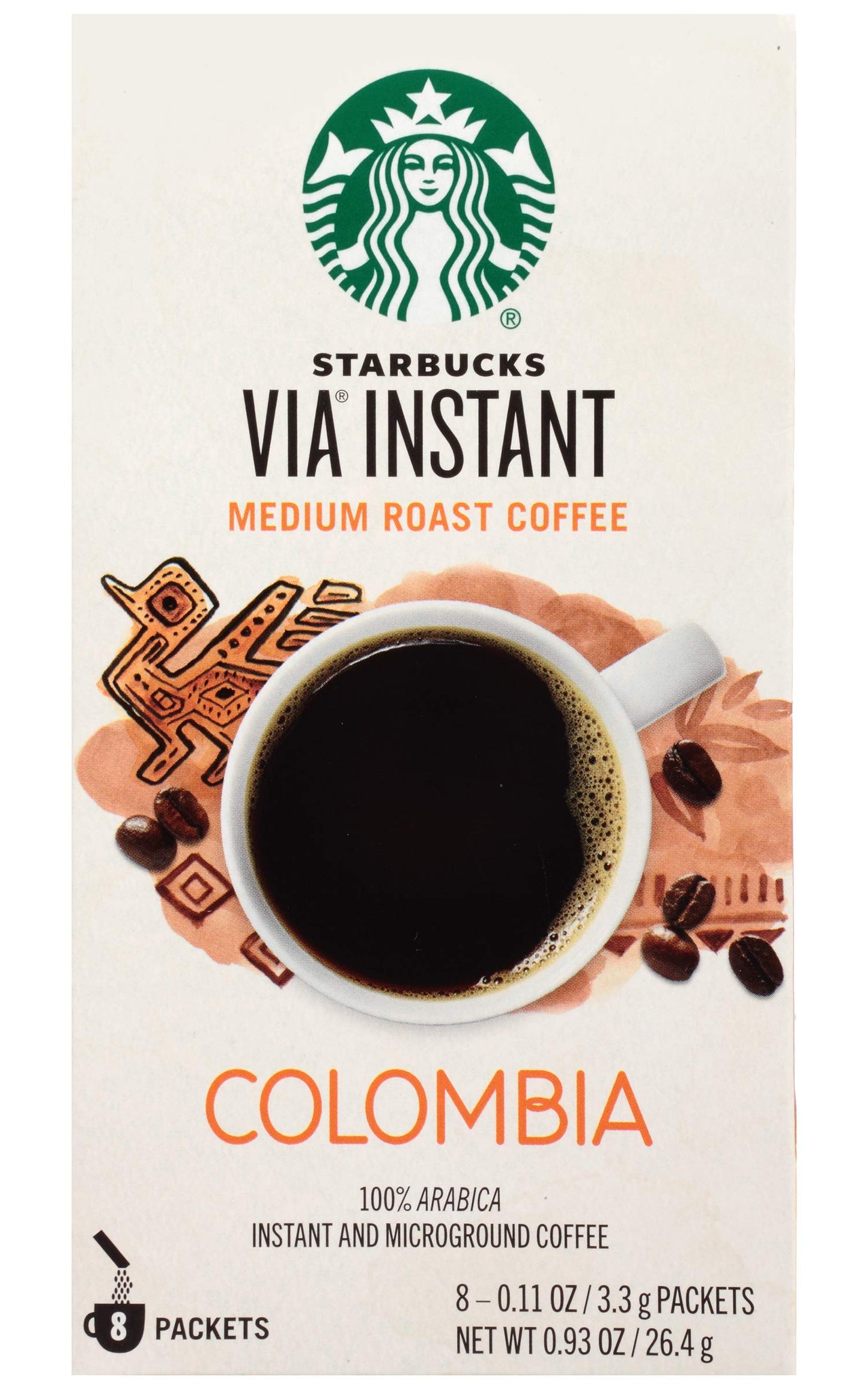 Starbucks VIA Colombia Coffee, 8ct (Pack of 6)