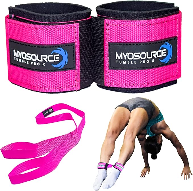Myosource Kinetic Bands Tumble Pro X Ankle Straps Kit – Cheerleading Standing Tumbling Equipment, Gymnastics Backhandsprin...
