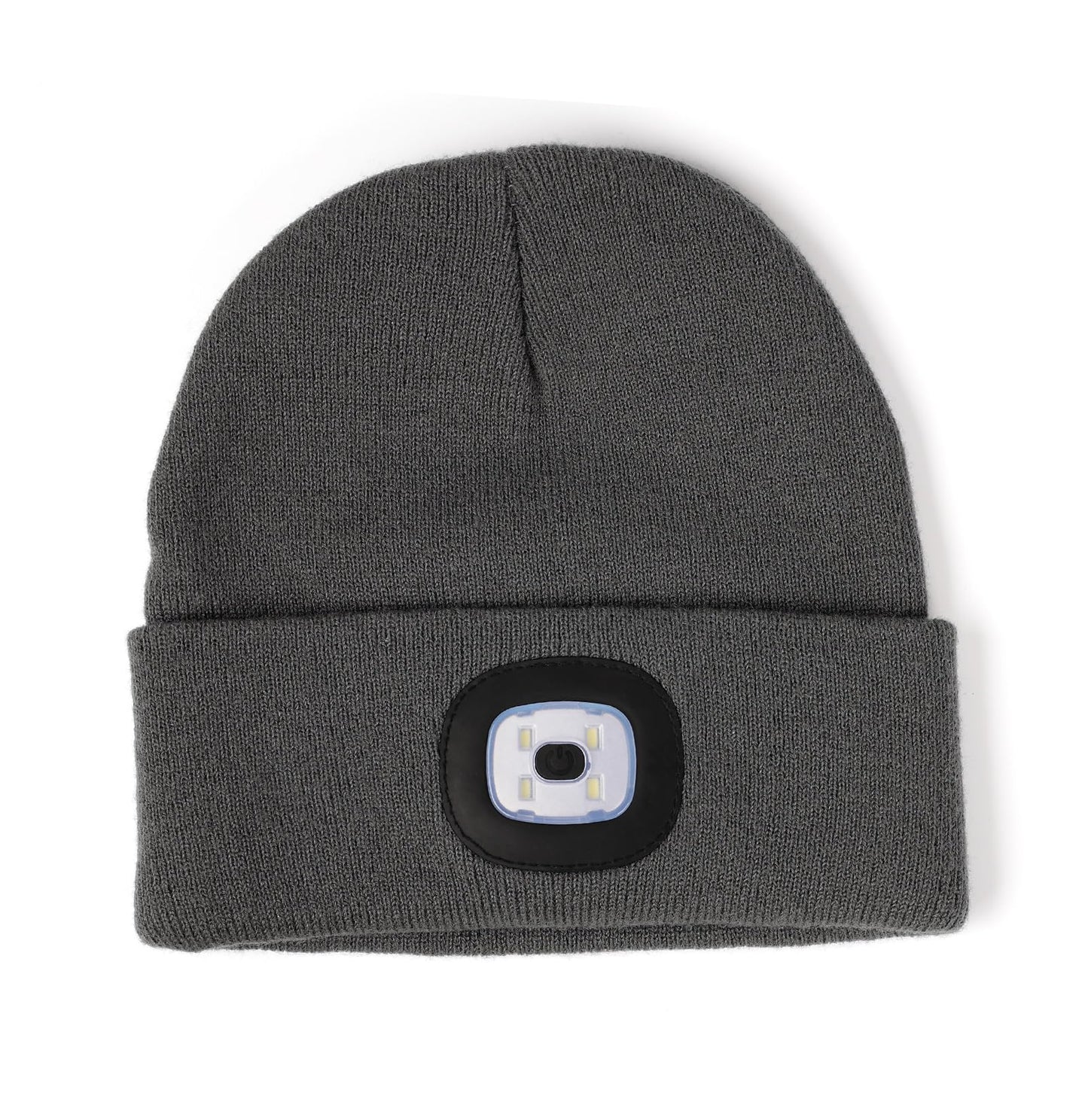 Hatlight Uni  Led Beanie  Hands Free Headlamp Usb Rechargeable Winter Flashlight Knitted Hat  Christmas Stocking Stuffers Gifts For Men Husband Dad Dark Grey