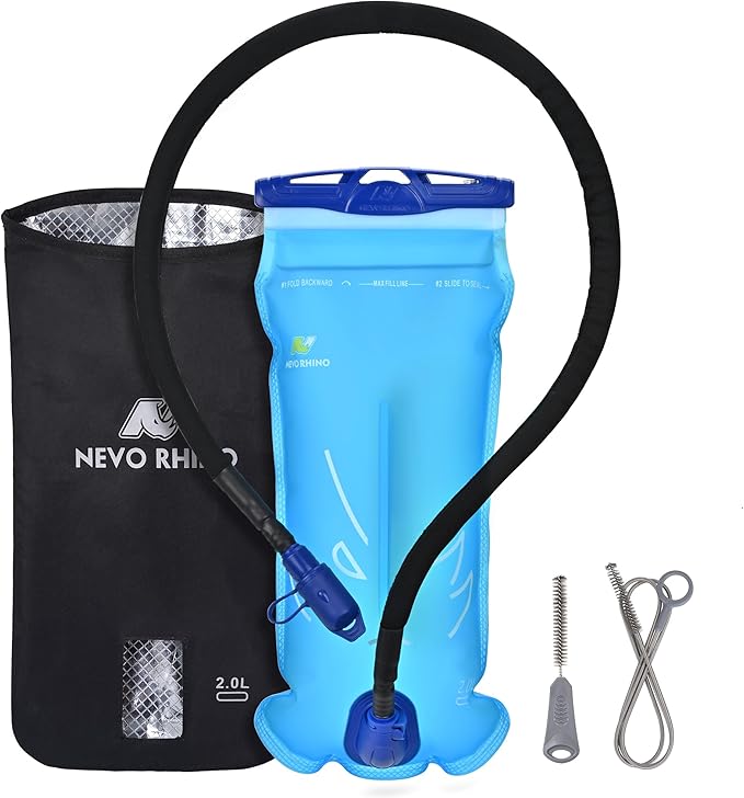 N NEVO RHINO Hydration Bladder 2L-3L with Bladder Insulator, Water Bladder for Hiking Backpack, Leakproof Water Pouch, BP...