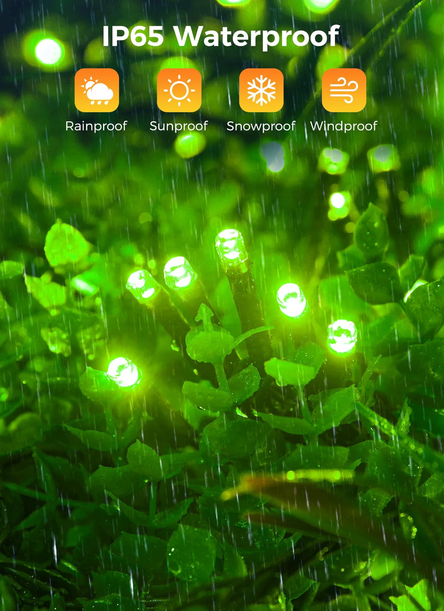 Brightown 100Led Solar String Lights Outdoor  Solar Powered Lights Ip65 Waterproof For Party Garden Yard Home Holiday Tree Decoration Lighting (Green  100Led-2Pack)