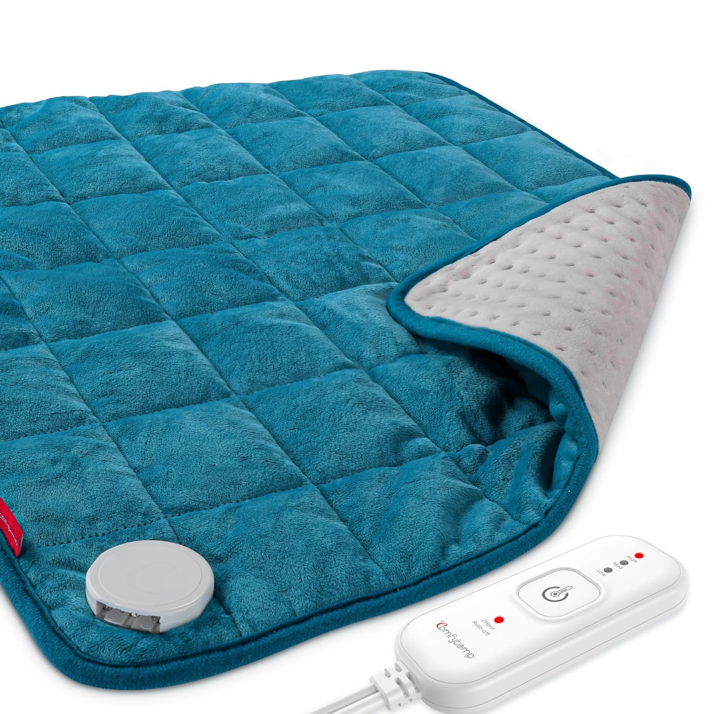 Comfytemp Weighted Heating Pad for Back & Period, FSA Eligible Electric Heat Pad, Valentines Day Birthday Gifts for Mom Dad Women Men, 2.4 lb HSA Approved Neck Shoulder Heated Pad, 2H Auto-Off, 20x24