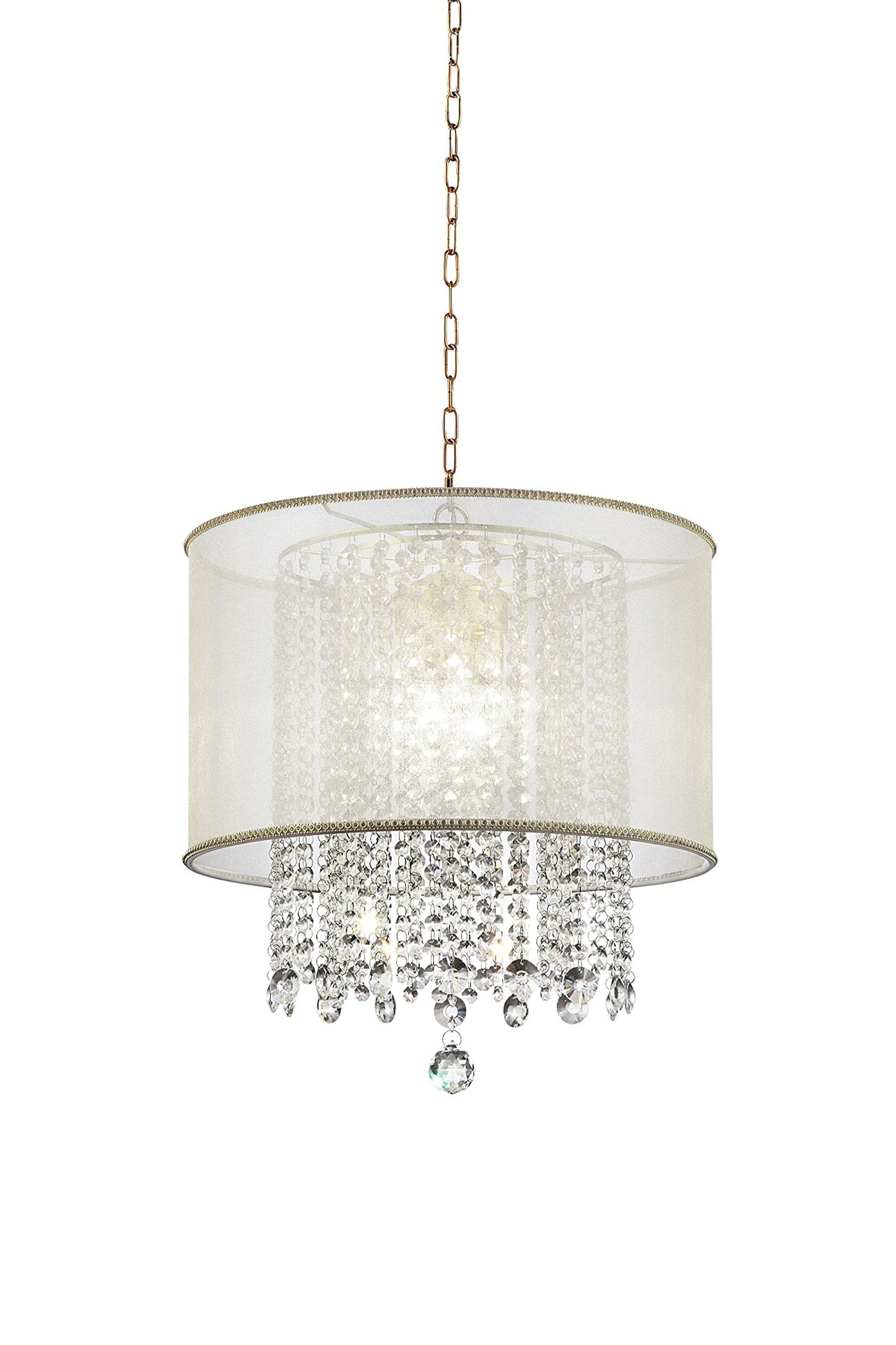 Ok Lighting Bhavya Ceiling Lamp 19 H Metal Gold Ok-5154H