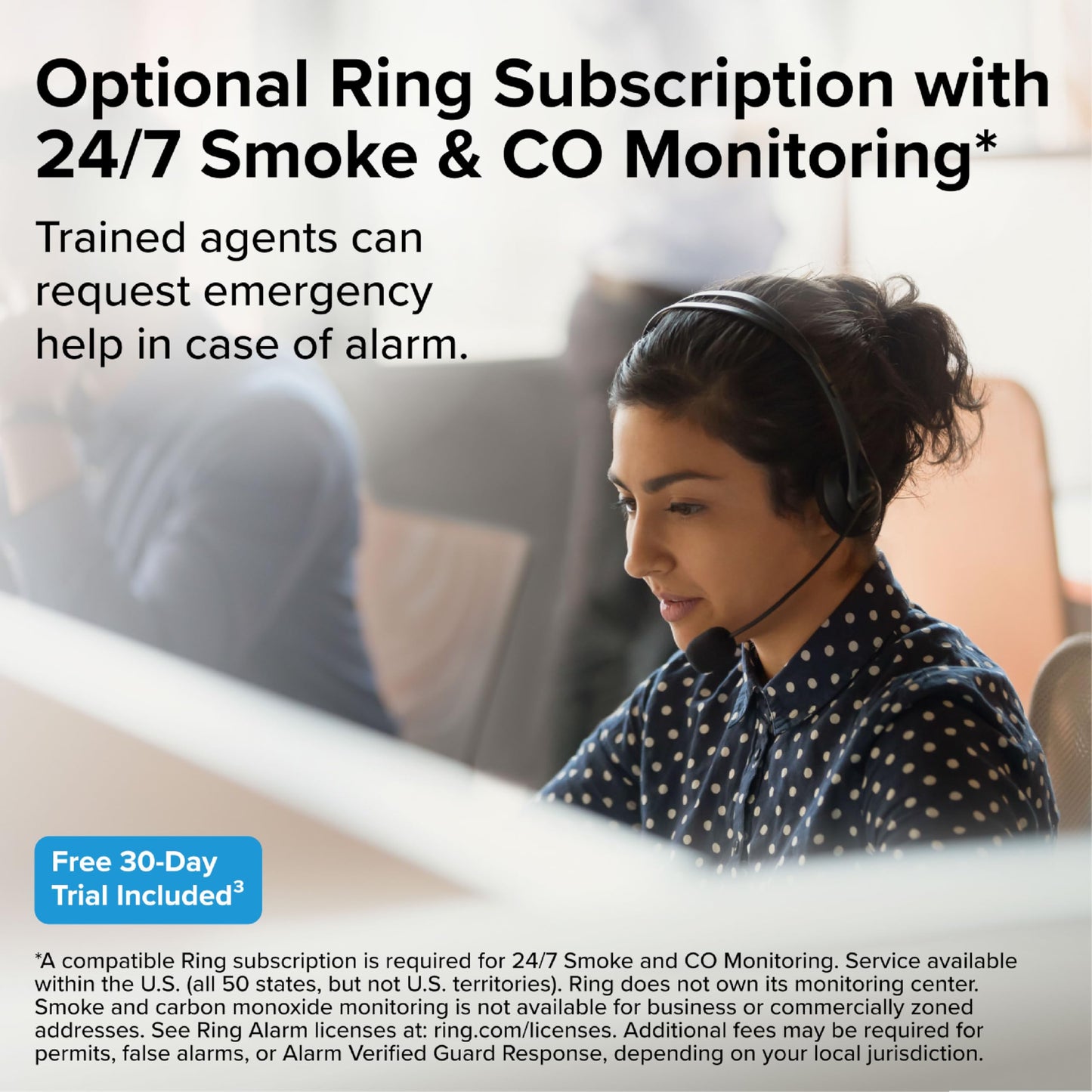Kidde Smart Smoke and Carbon Monoxide Detector, Ring App Enabled for Real-Time Notifications, Hardwired Alarm, AA Backup Battery