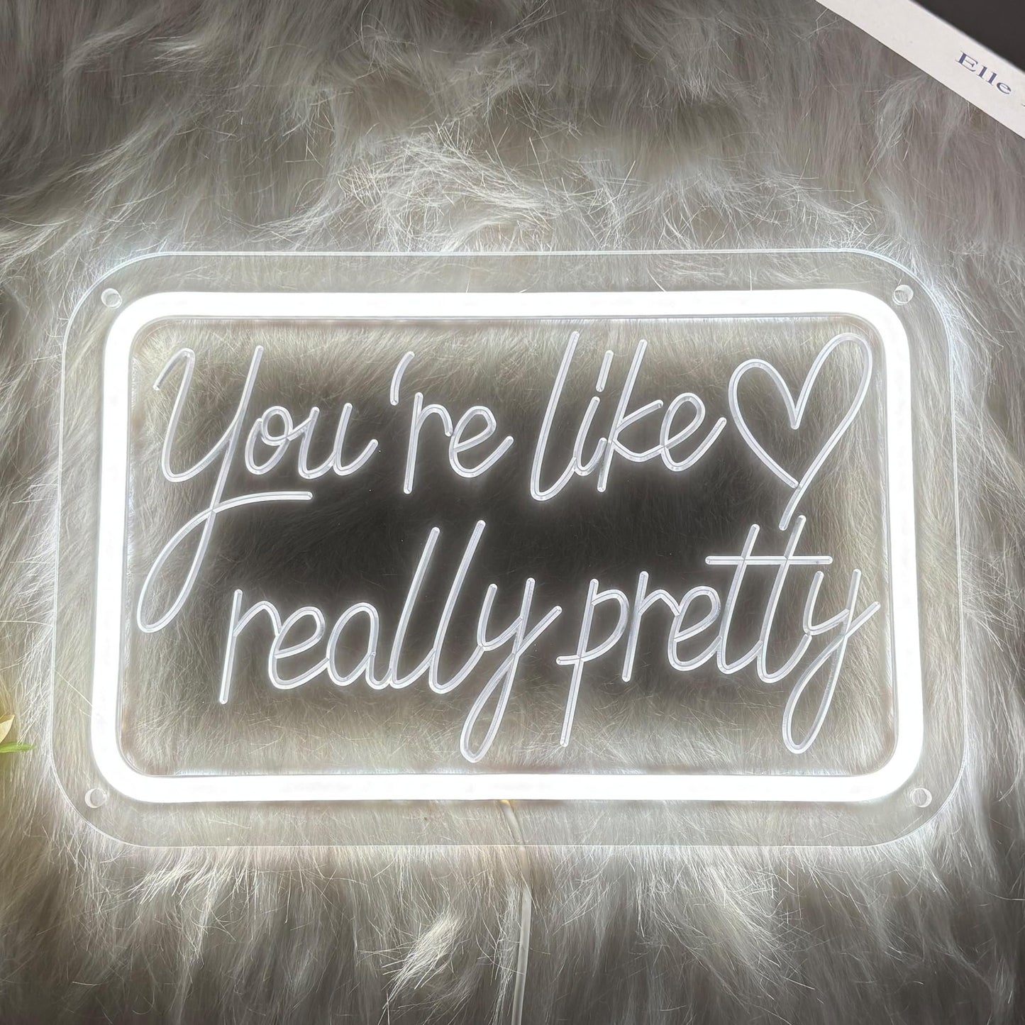 YouRe Like Really Pretty Neon Signs For Wall Decor  Neon Lights Signs For Bedroom Decor Birthday Gift For Teen Girls Led Neon Sign White Neon Sign For Salon  Home  Wedding  Party