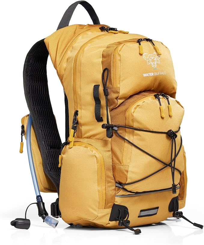 Water Buffalo Hydration Backpack - Sherpa 22L Hiking Backpack with Water Bladder - Water Backpack for Hiking with Waterpro...