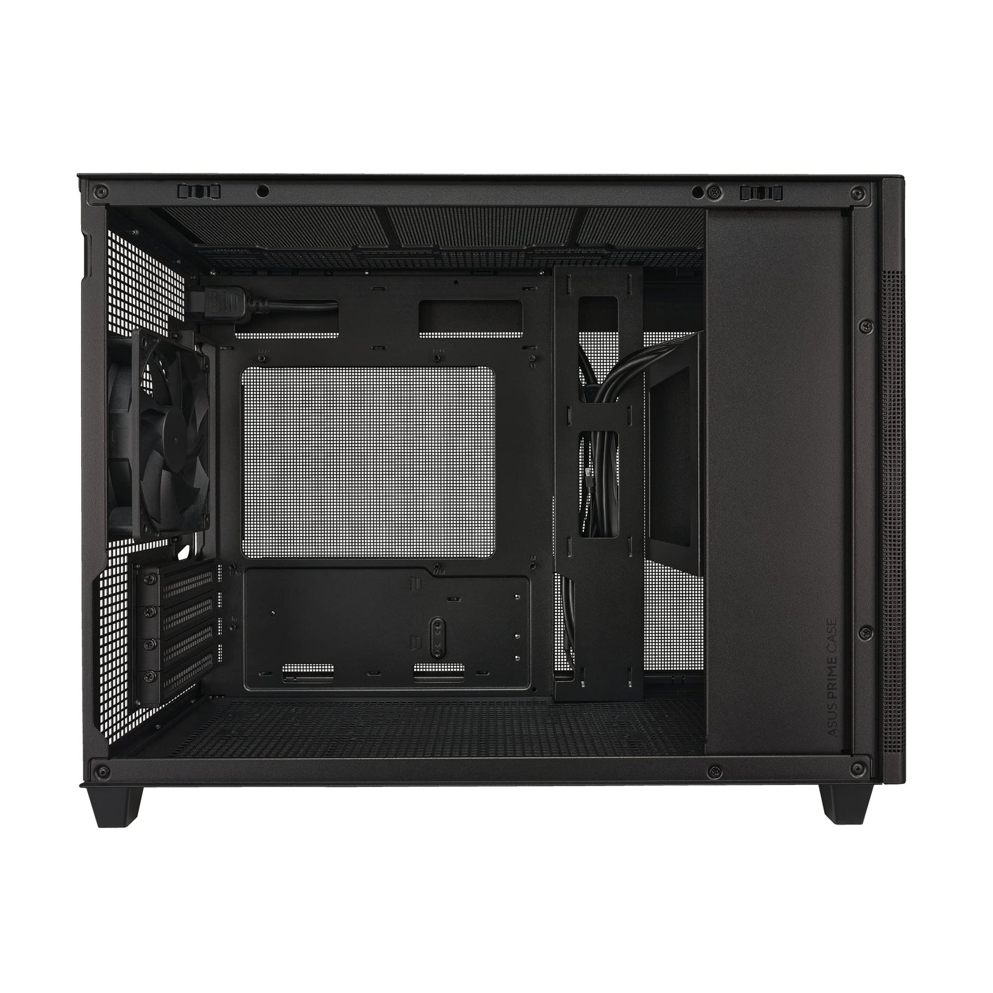 Asus Prime Ap201 33-Liter Micro Atx Black Pc Case With Tool-Free Side Panels And A Quasi-Filter Mesh, With Support For 360 Mm Co